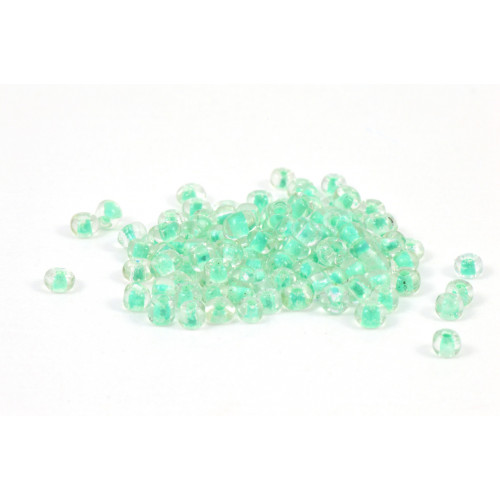 SEED BEAD NO. 11 CZECH MINT COLORLINED